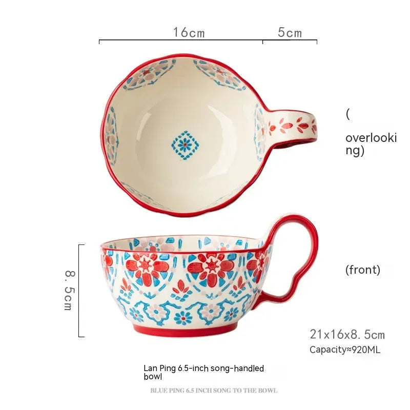 Handmade Large Capacity Painted Irregular Cups - Bellarte Enchanté Handmade Large Capacity Painted Irregular Cups